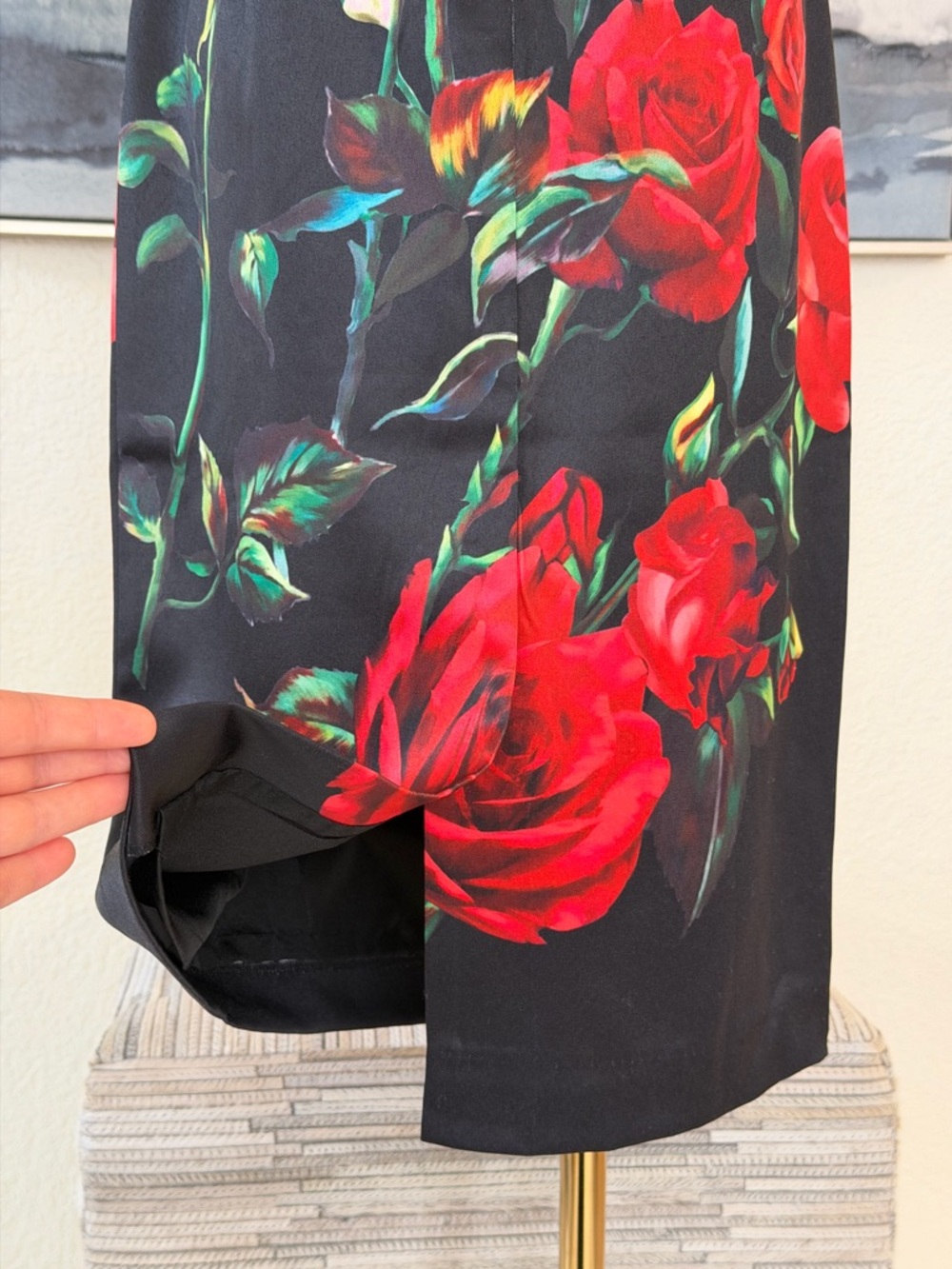 Black Sheath Dress Red Rose
Print Elegant Floral Midi - Designer Inspired - Picture 6 of 16